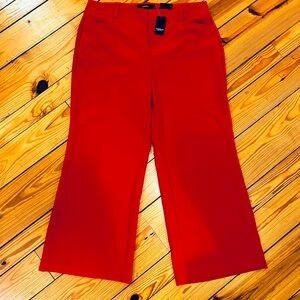 Red Structured Woven Wide Leg Pant           SIZE 16S